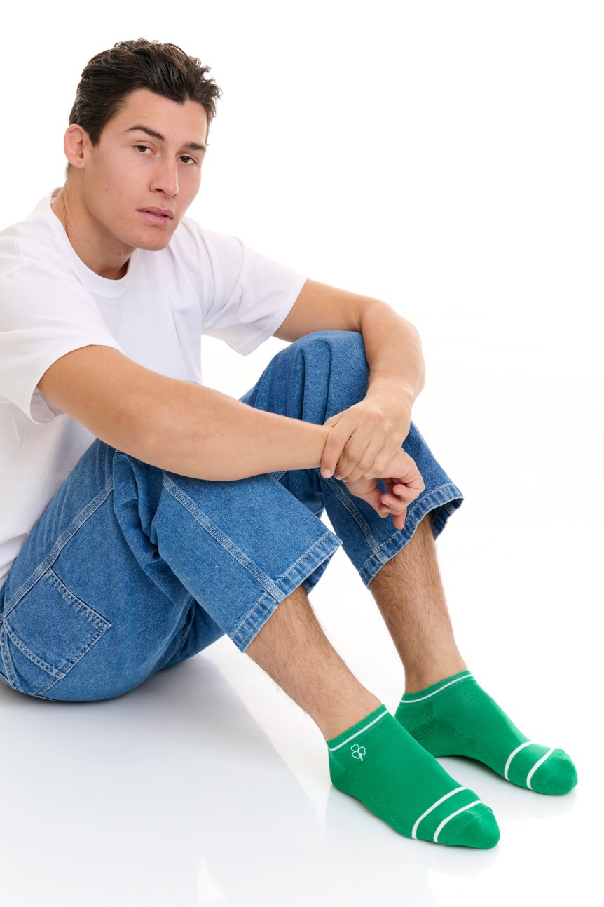 Panathinaikos Low-Cut Socks with Stripes-Shamrock 2