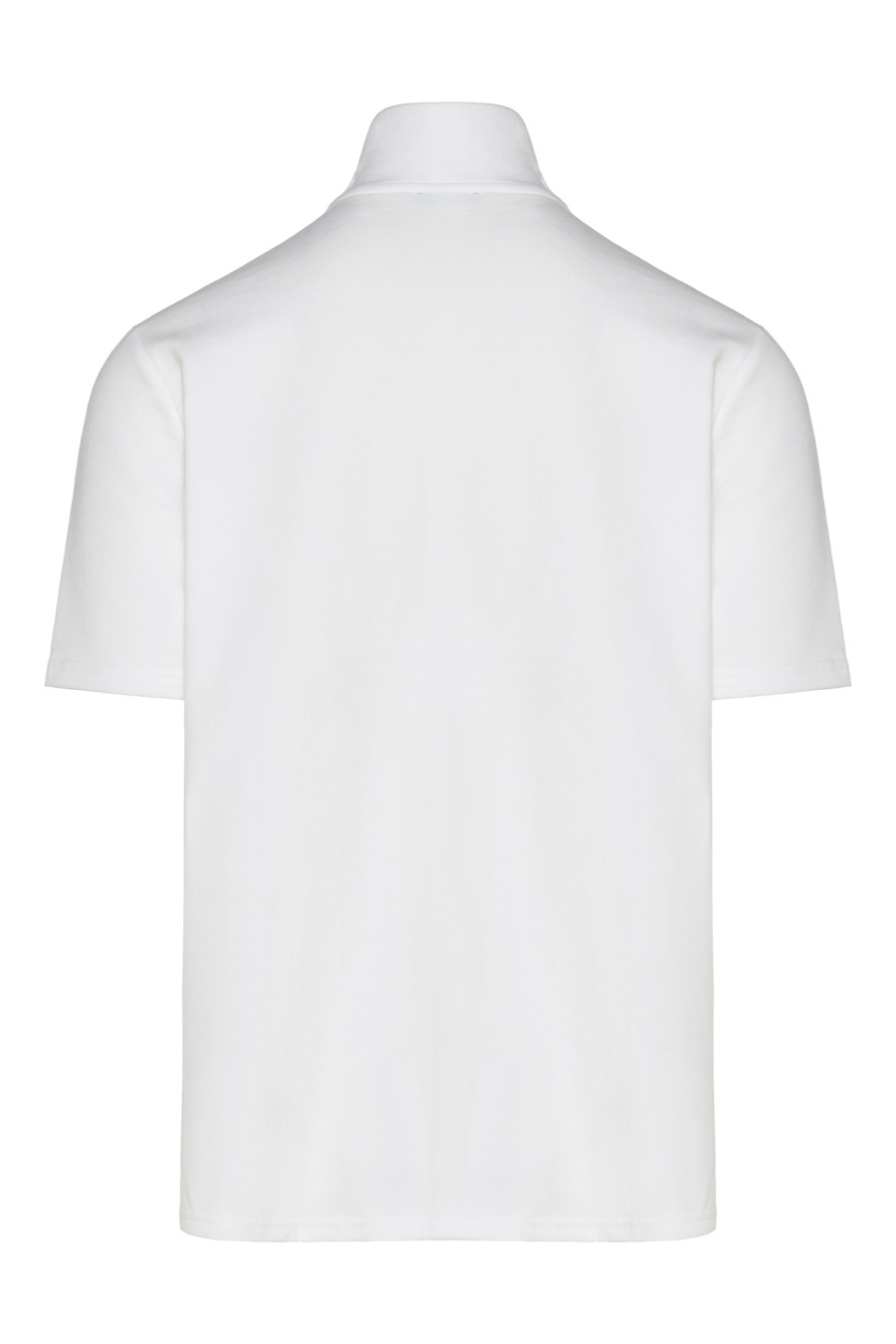 Men's Short Sleeve Off White Zip...