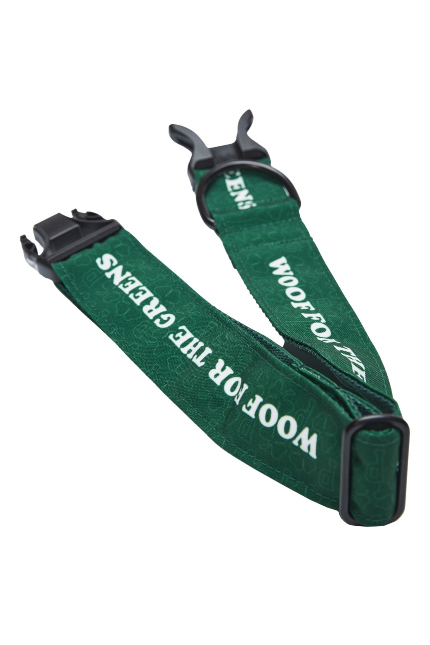 Dog Collar "Woof For The Greens" Large (4cm) 2