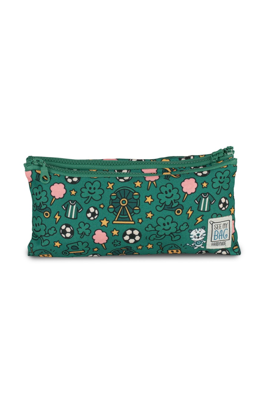 Πράσινη Κασετίνα Διπλή "Carnival" PAO x See my Bag