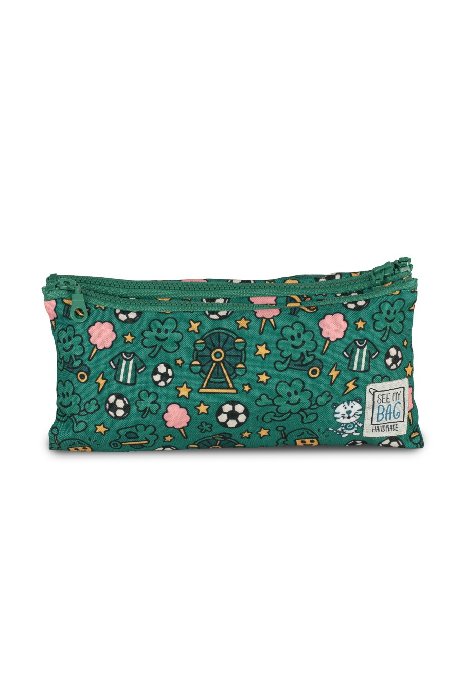Green Double Pencil Case "Carnival"...
