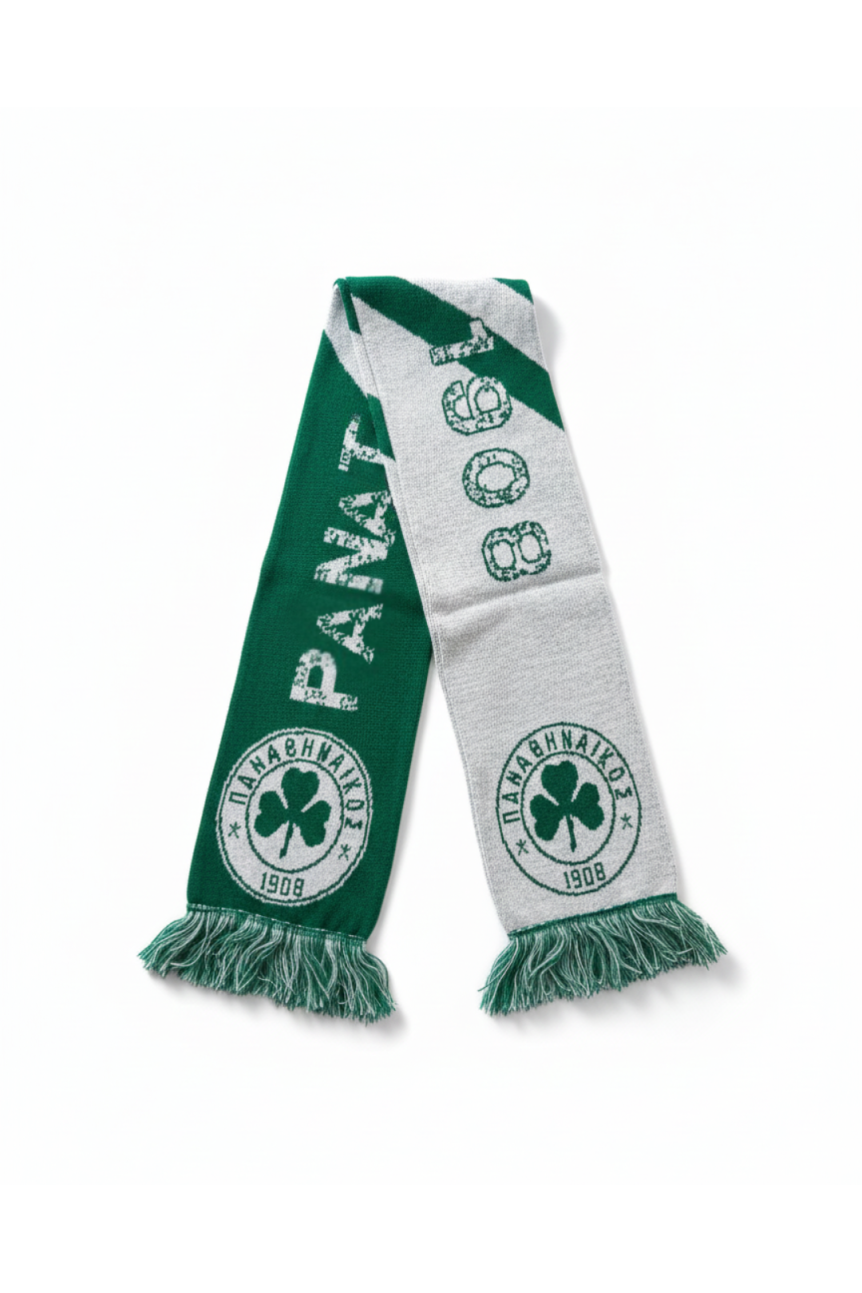 Panathinaikos Since 1908 Jacquard Scarf with Stripes