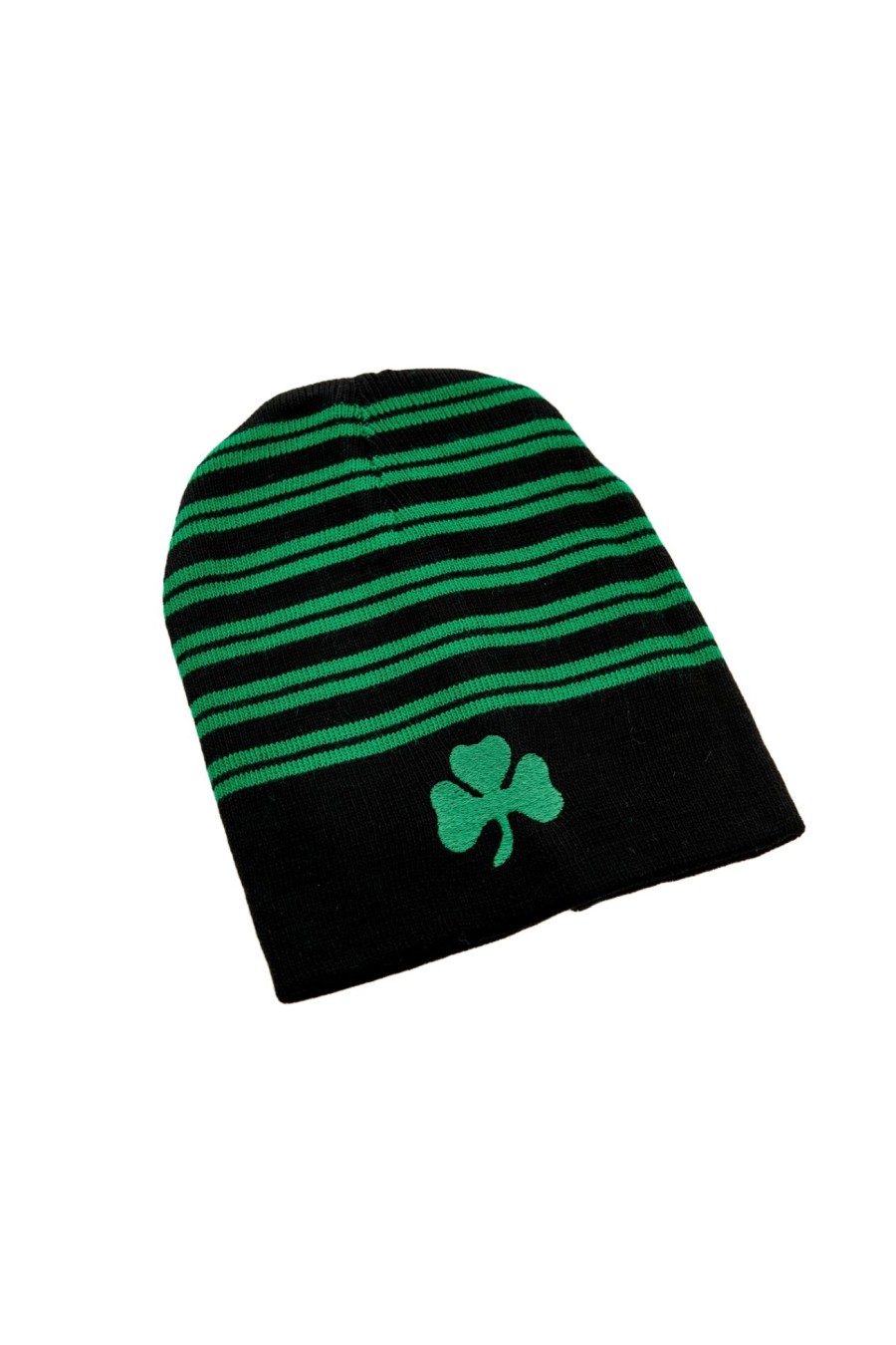Men's Beret Striped Embroidery Clover...