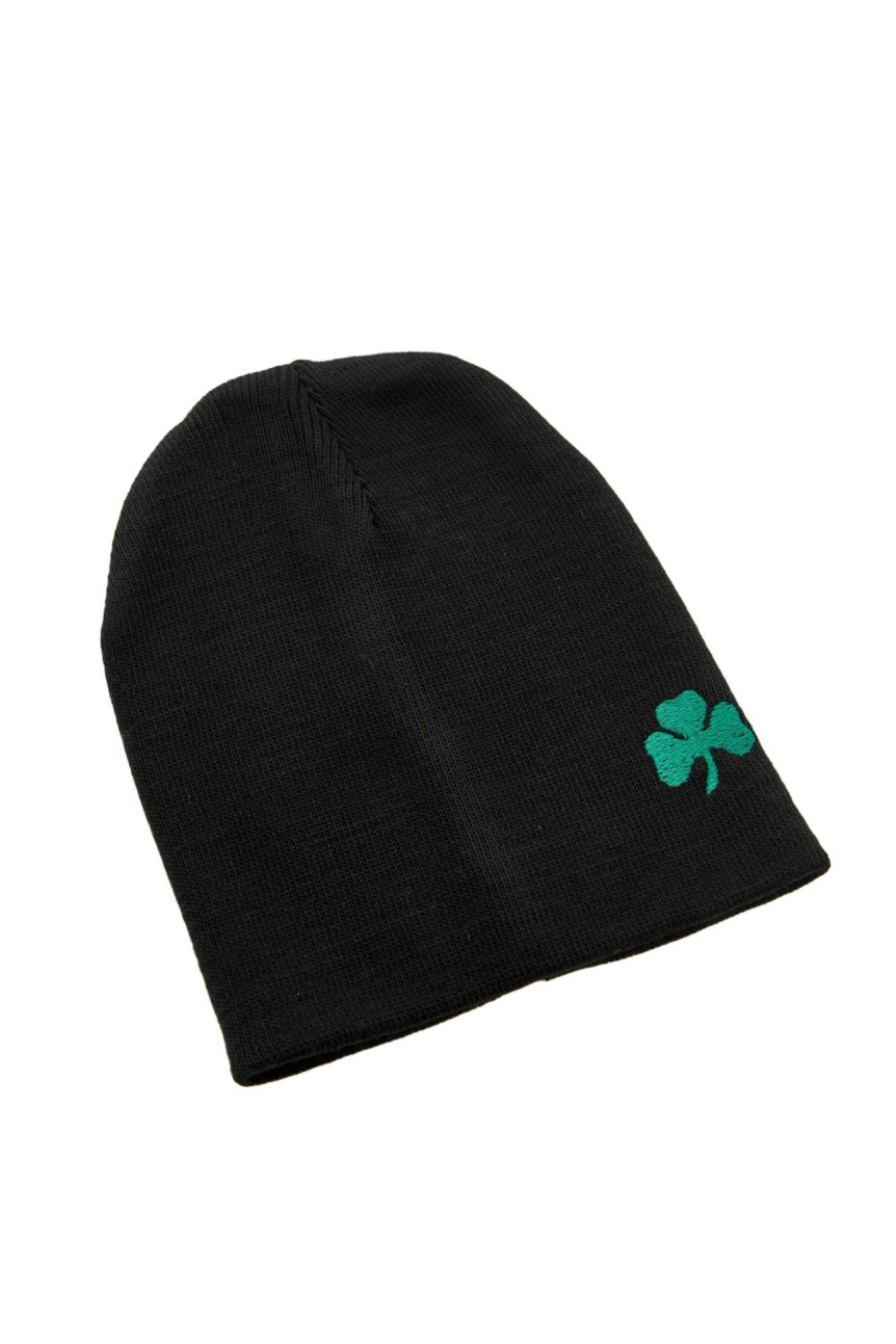 Clover Embroidery Beret (Black)
